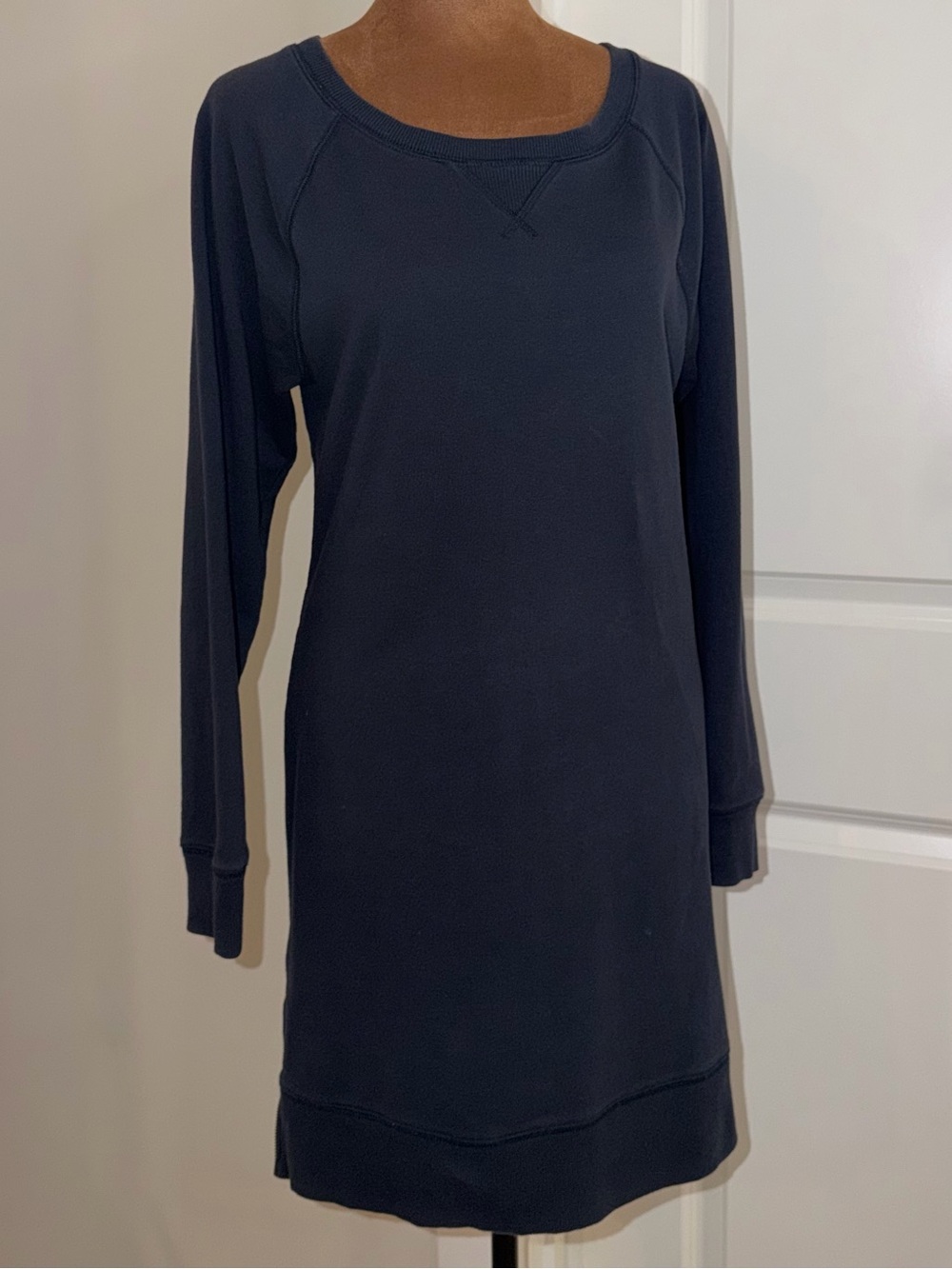 Banana Republic Black Side Zip Long Sleeve Sweatshirt Dress S